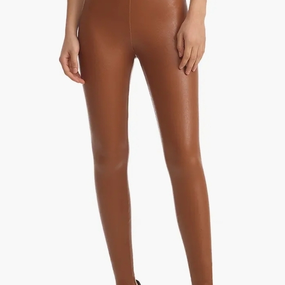 Commando Cocoa Brown Faux Leather Leggings - Picture 2 of 6